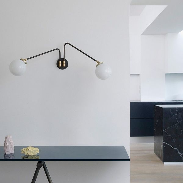 Array Twin wall light CTO Lighting, styled in interior