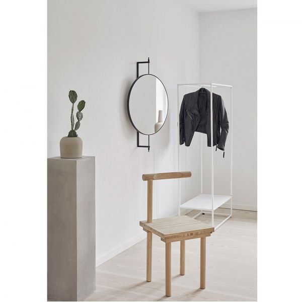 black rotating wall mirror by kristina dam