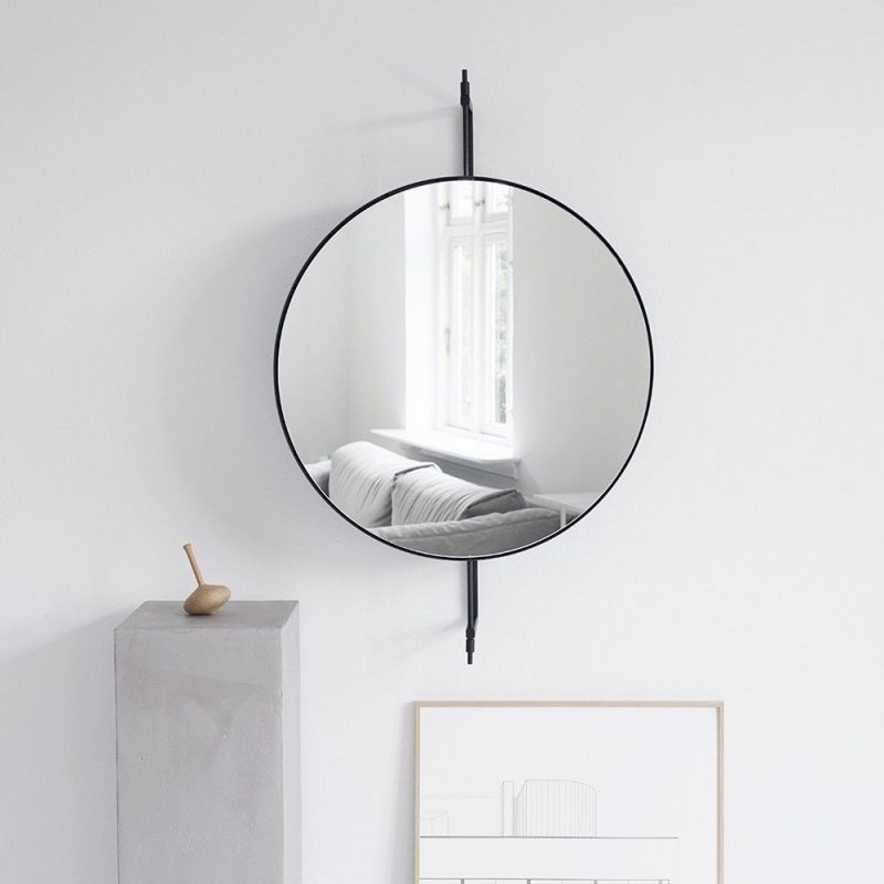 miroir mural rotatif noir kristina dam