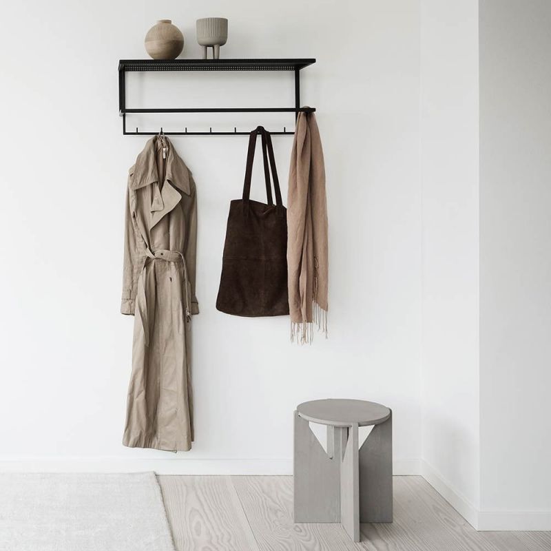 black grid coat hanger by Kristina dam