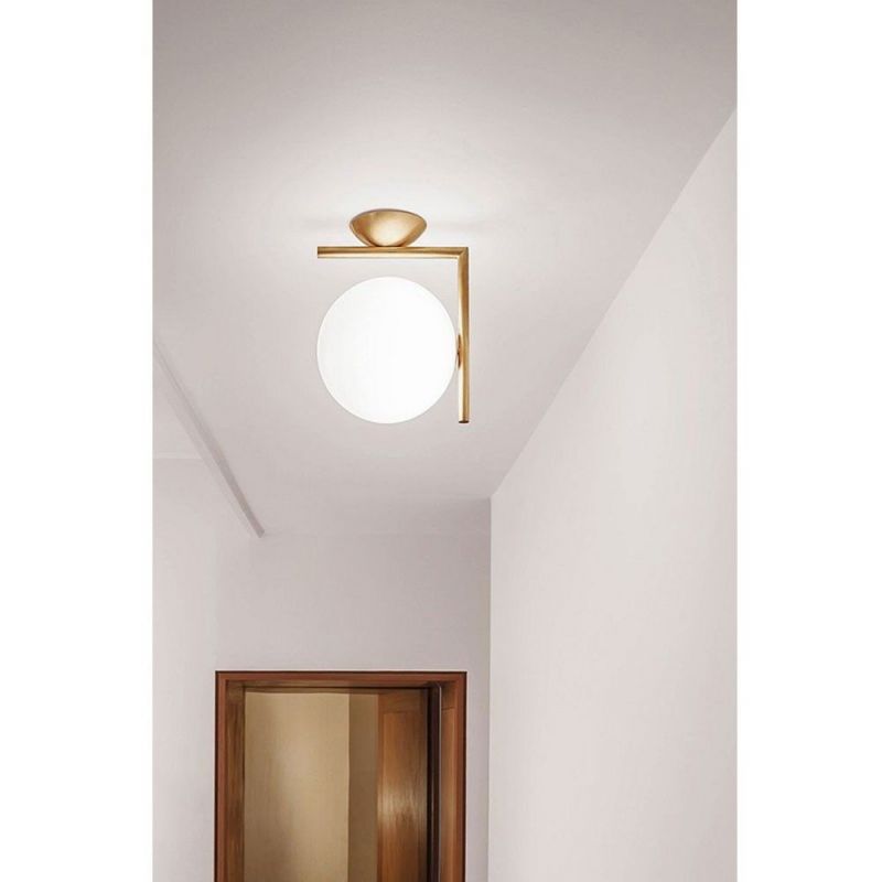 ic ceiling light in a hallway by flos