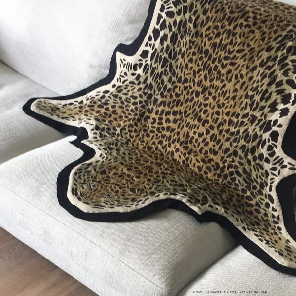 leopard piece on a sofa by lindell & co