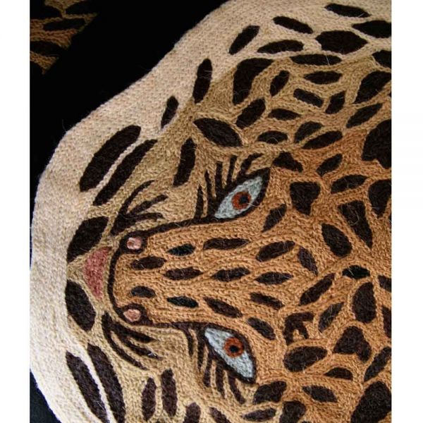 leopard piece rug by lindell & co