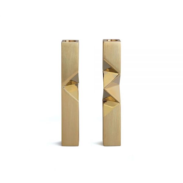 bonnie and Clyde  set of 2 candleholders by laloul brass