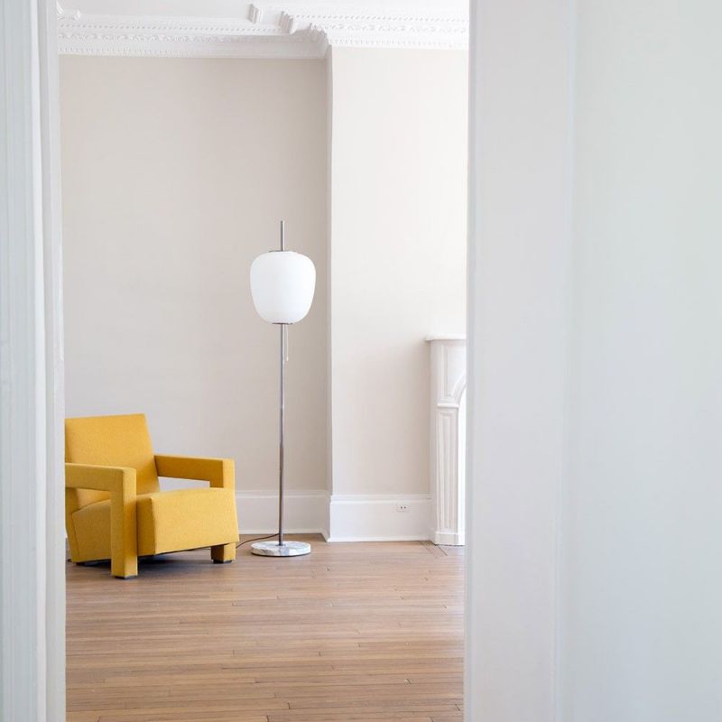 J14 floor light styled in an  interior by disderot