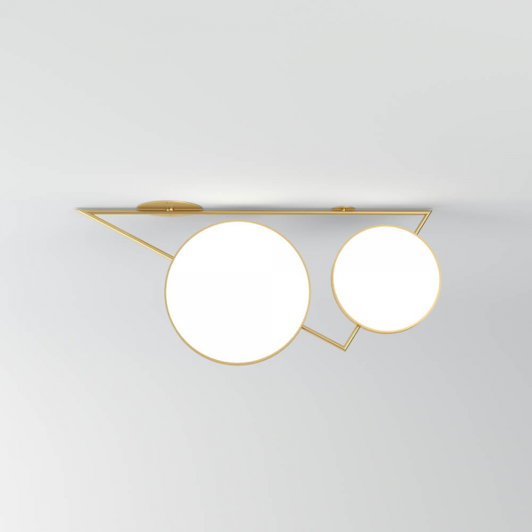 triangle variation ceiling light grey background by atelier  areti