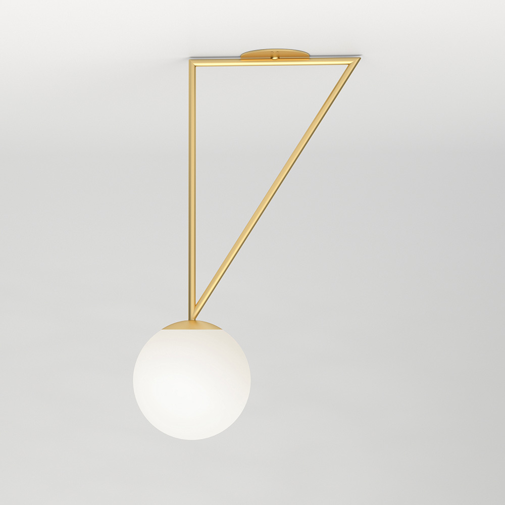 Triangle And Globe Ceiling Light, Atelier Areti