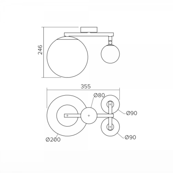 sculpture ceiling light diagram by atelier Areti