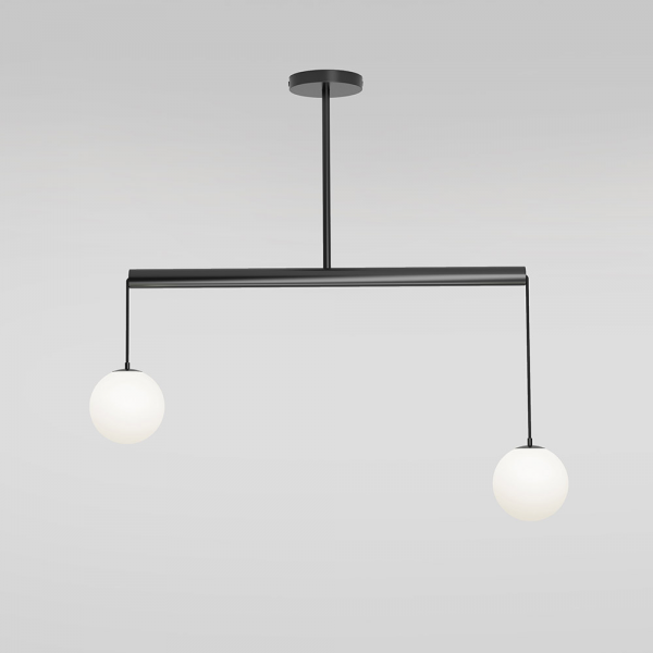 TUBE WITH GLOBES PENDANT by Atelier Areti grey background