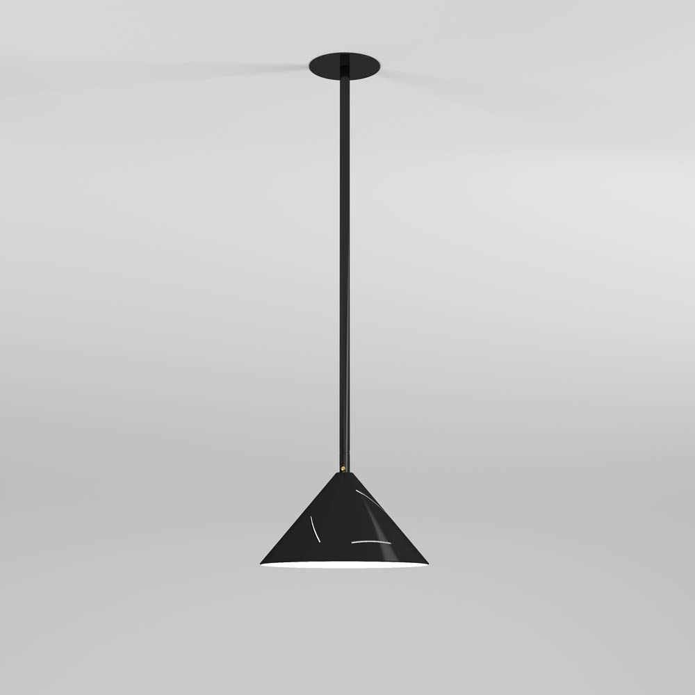 sliver pendant light by atelier areti cone down