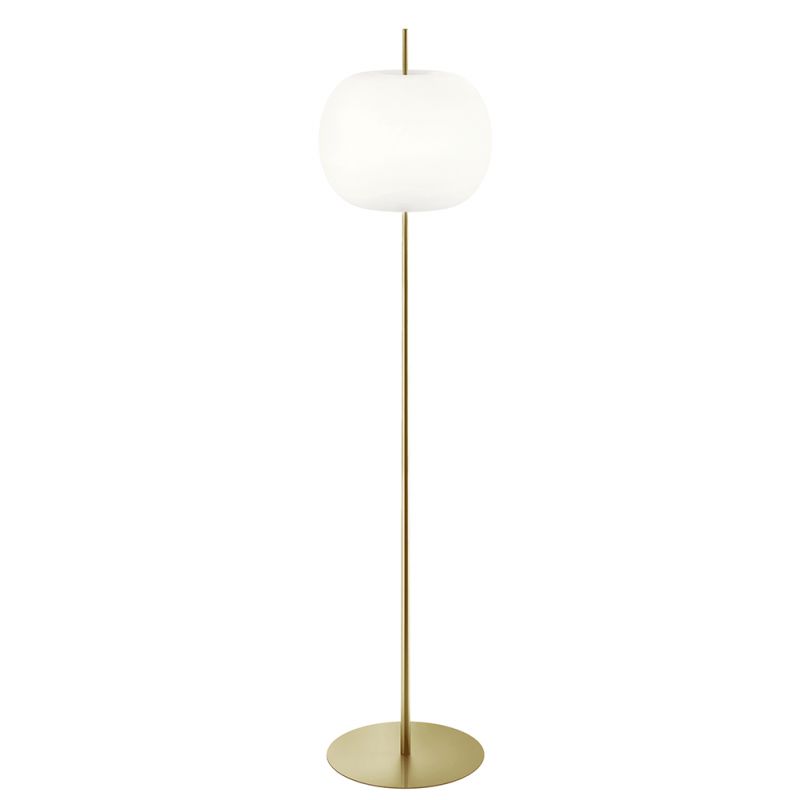 Kushi XL floor lamp by Kundalini in brass