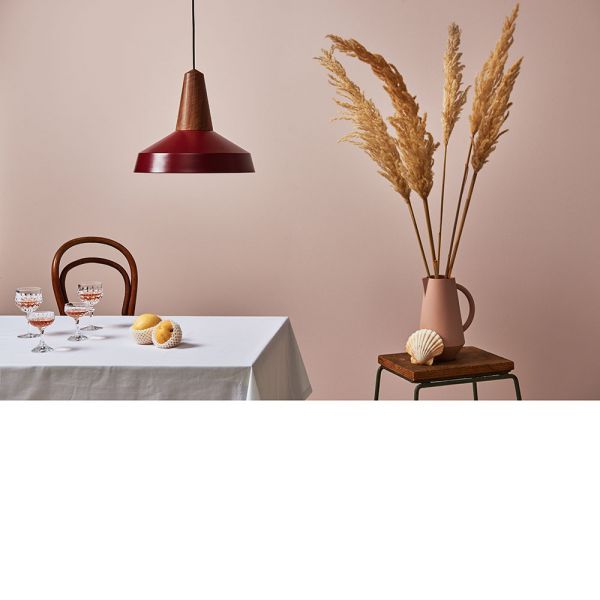 unison carafe by Schneid studio in pink styled in dining room