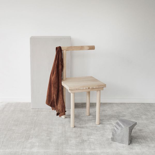 Sculptural chair by Kristina Dam, with fabric