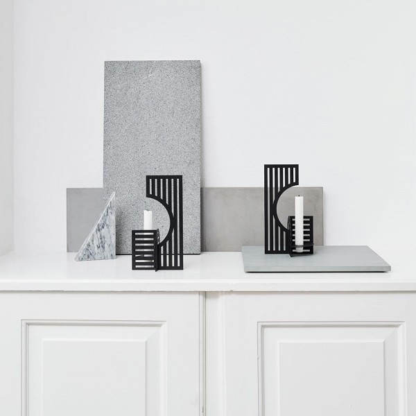 Dash Candlestick by Kristina Dam styled in interior setting