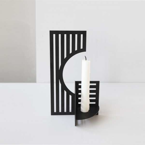 Black Dash candlestick by Kristina Dam