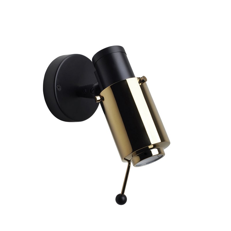 biny spot wall lamp styled in an interior by dcw editions