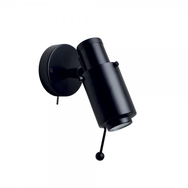 biny spot wall lamp all black 2 by dcw editions