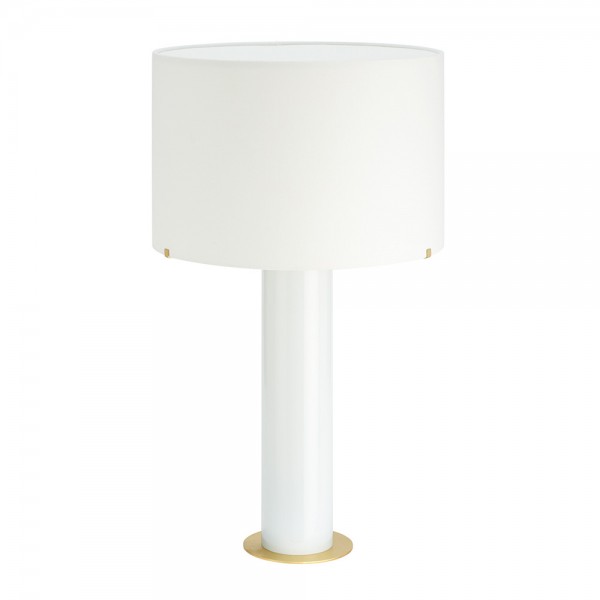 Imperial table lamp CTO Lighting with white linen shade