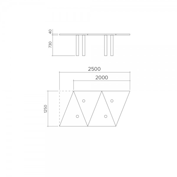 Table Parallélogramme by Atelier Areti