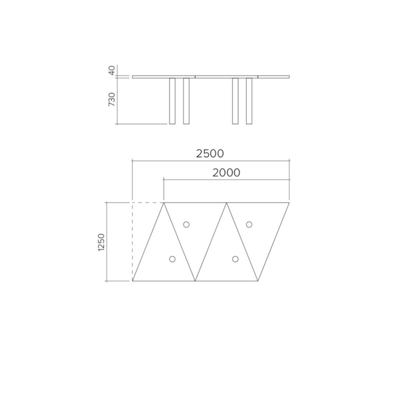 Table Parallélogramme by Atelier Areti