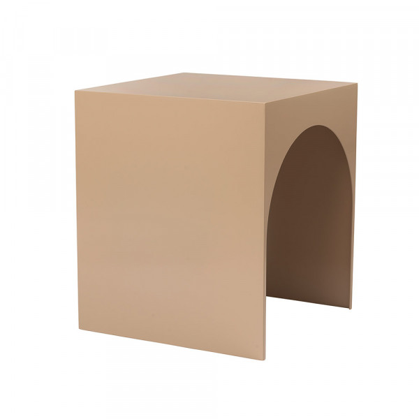 Arch table large in brown powder by Kristina Dam