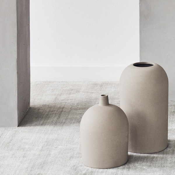 Dome vase S and M taupe by Kristina Dam