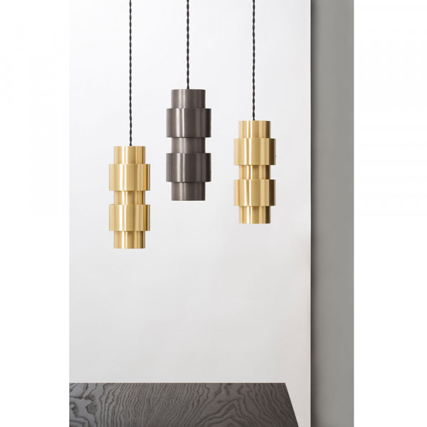 Ring pendant by CTO Lighting, brass and bronze