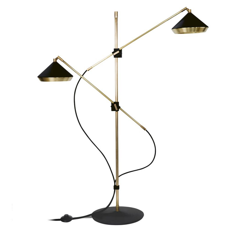 Shear floor lamp black