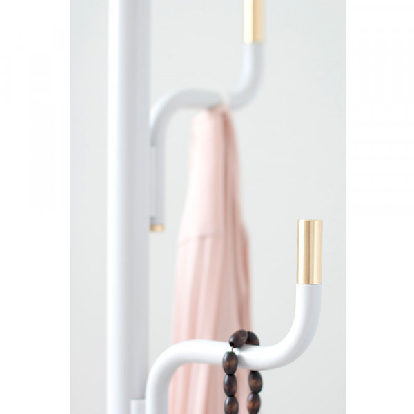 Big Darling floor light white and brass