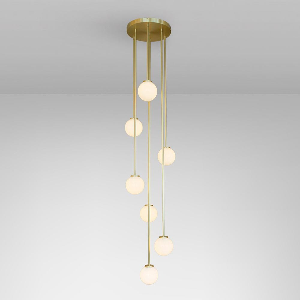 Mezzo cluster pendant brass