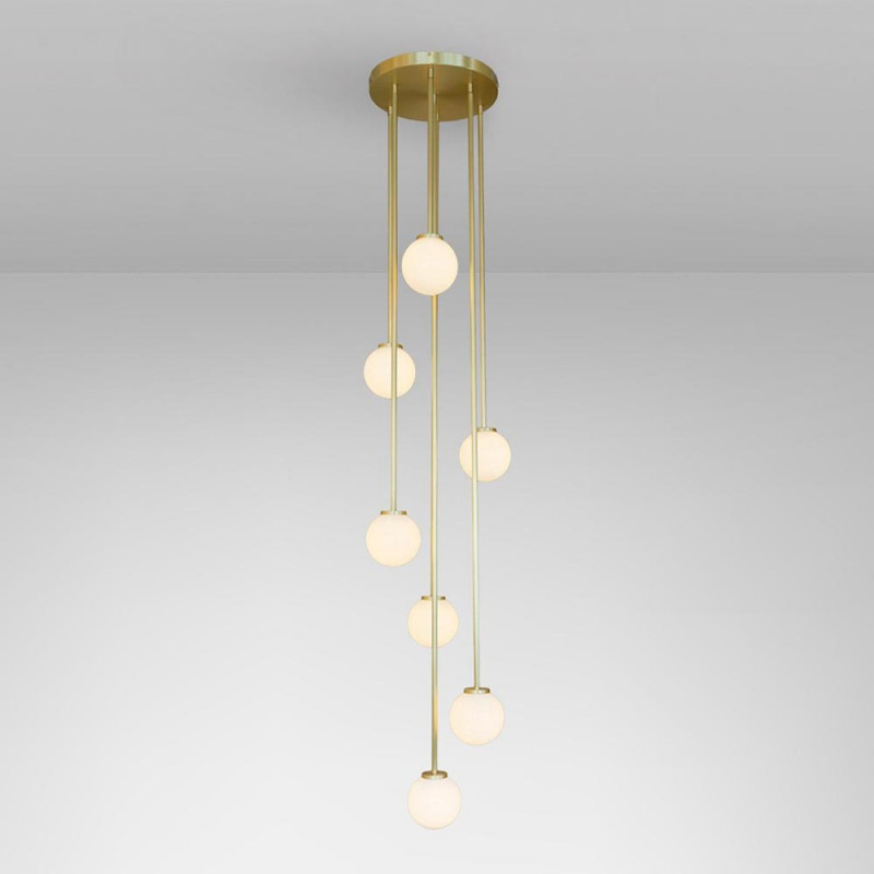 Mezzo cluster pendant brass
