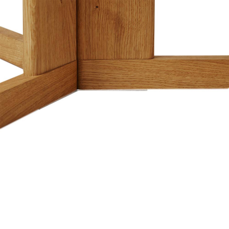 pied table trefoil chêne by form and refine
