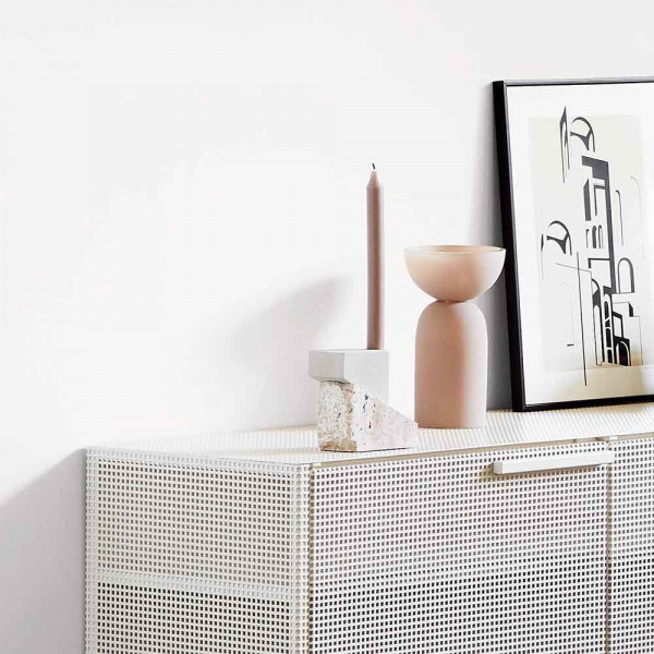Offset candleholder vol 1 by Kristina Dam styled in interior setting