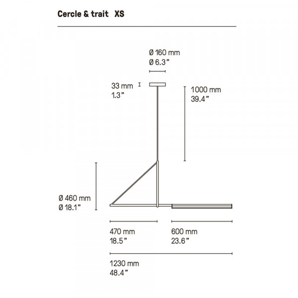 Cercle et trait XS