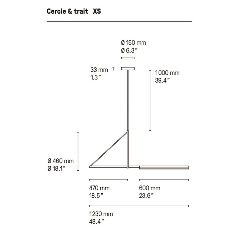 Cercle et trait XS