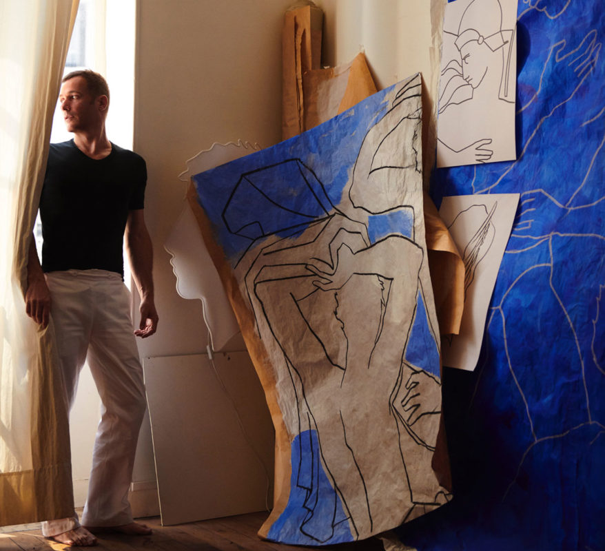 Roberto Ruspoli dans son atelier à Paris